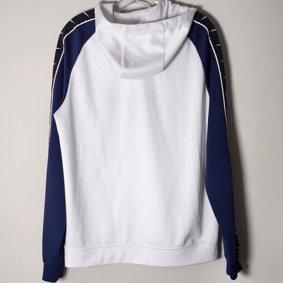 Nike 1/4 Zip Front White Long Sleeve Hooded Sweatshirt Men's L A0090 - Picture 4 of 7